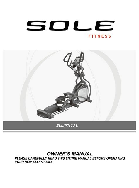 SOLE E95 OWNER'S MANUAL Pdf Download | ManualsLib