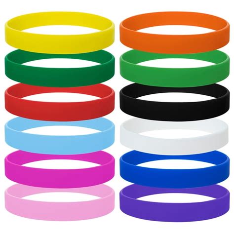 GOGO 12 Pcs Silicone Wristbands for Kids, Rubber Bracelets, School ...