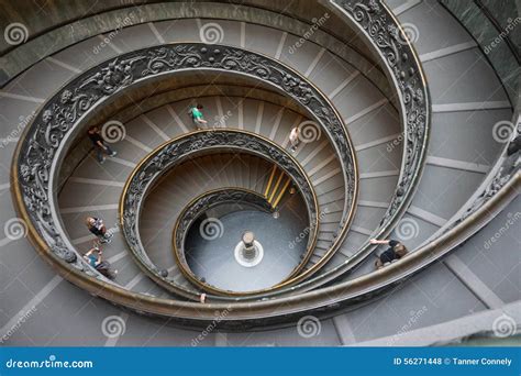 The Vatican Museum stairs editorial stock photo. Image of architecture ...