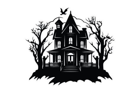 Halloween Haunted House Painting, Graphic by jesmindesigner · Creative ...