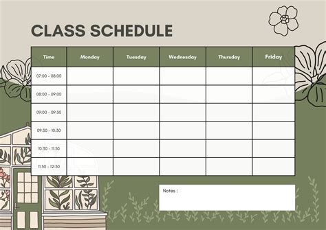 Free daily class schedule template - tolfindex