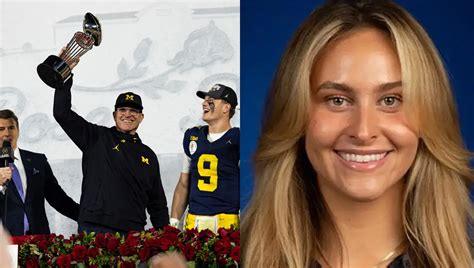 Jim Harbaugh's Daughter Celebrates On Field After Michigan Wins ...