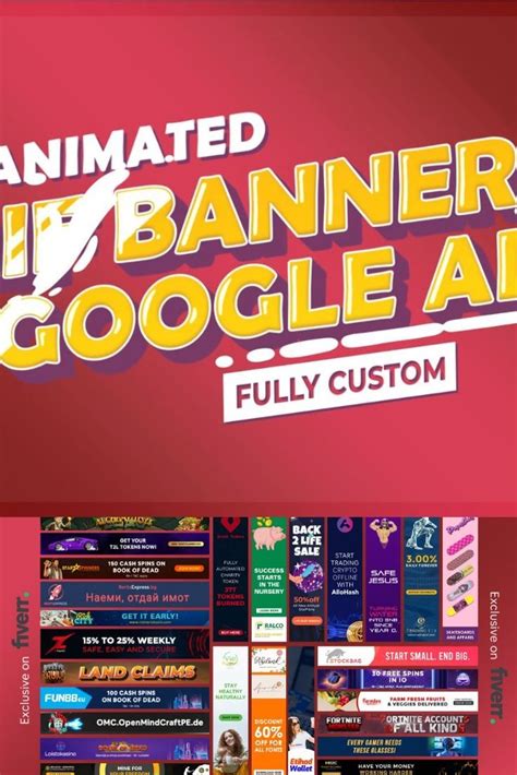 I will create animated gif banner ads Web Banner, Banner Ads, Create Animation, Animated Gif ...