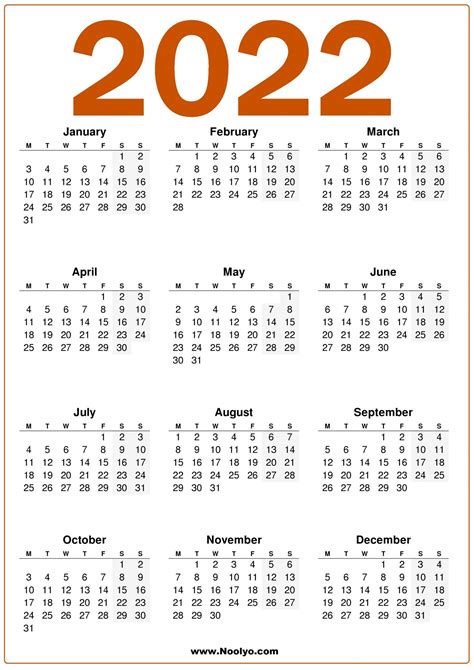 2022 Australia Calendar Printable Free - Noolyo.com