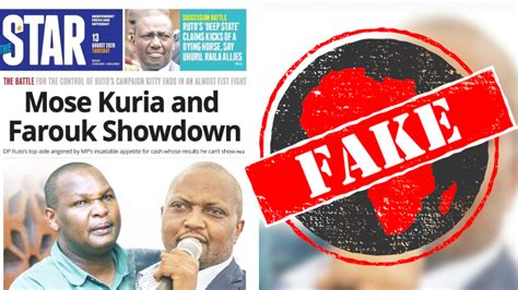 Kenya’s Star newspaper headline ‘Kuria and Farouk showdown ...