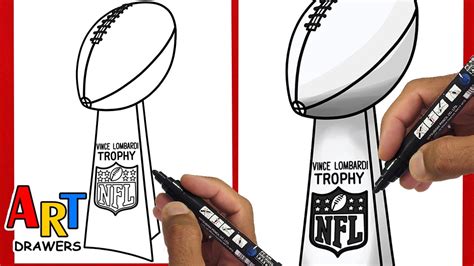 How To Draw SUPER BOWL Trophy (NFL) - YouTube