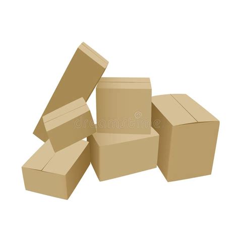 Carton Box Graphic stock illustration. Illustration of corrugated ...