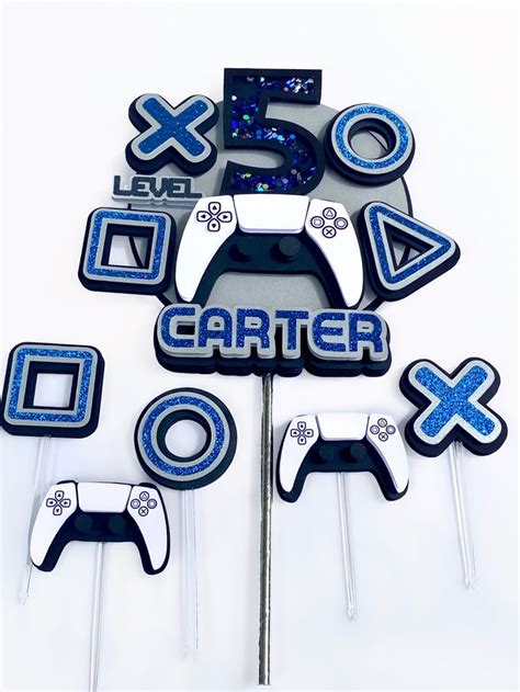 PS5 Cake Topper, Gamer Birthday Party, Gaming Cake Topper Birthday, Gamer Birthday Decor, Video ...