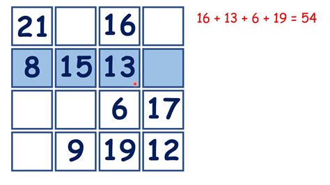 Solve 4x4 magic squares - YouTube