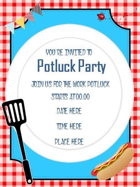 Potluck Invitation Template Free Printable - FREE PRINTABLE TEMPLATES