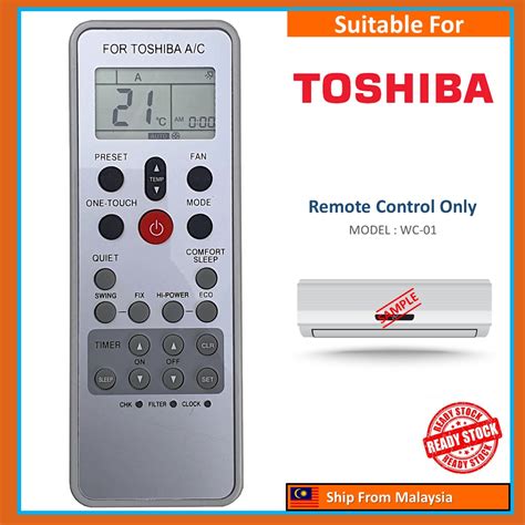 Toshiba Replacement For Toshiba Air Cond Aircond Air Conditioner Remote ...