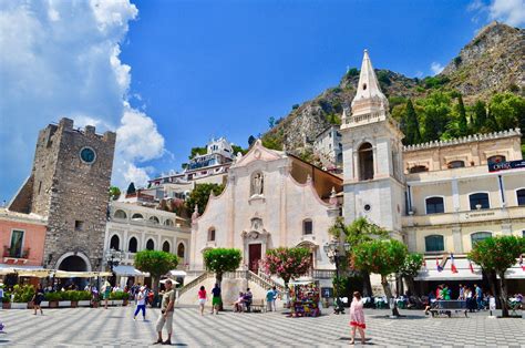 Top 5 Free Things to See in Taormina –– Piazza IX Aprile is a busy ...