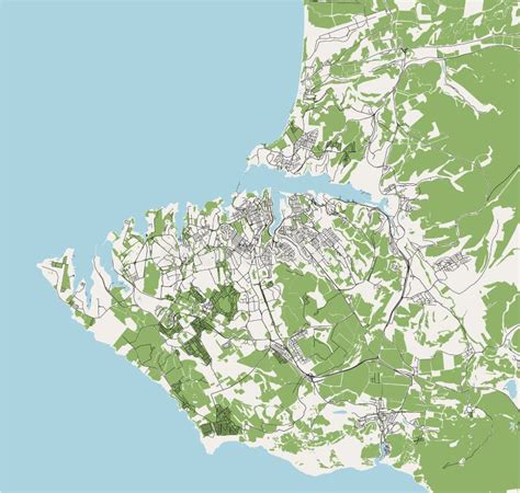 Map of the City of Sevastopol, Crimea Stock Illustration - Illustration ...