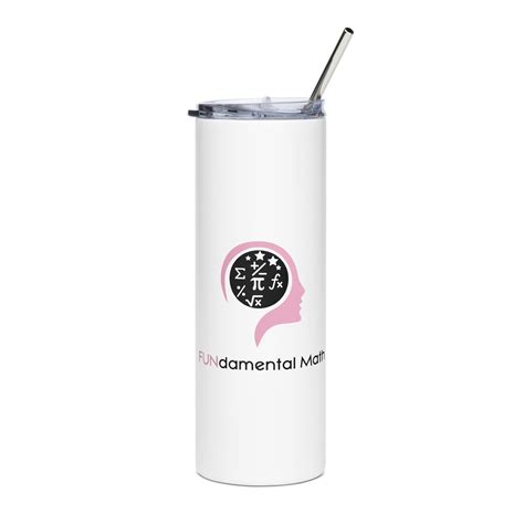 Stainless steel tumbler - Logo — FUNdamental Math, LLC