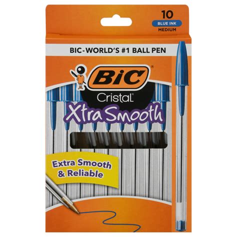 Save on BIC Cristal Ball Point Pens Xtra Smooth Medium Blue Ink Order ...