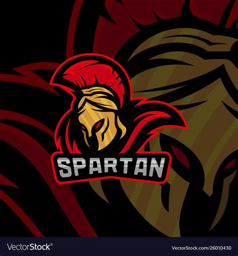 Spartan logo template modern logo esport team Vector Image