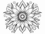 Sunflower Coloring Joy  Page sketch template