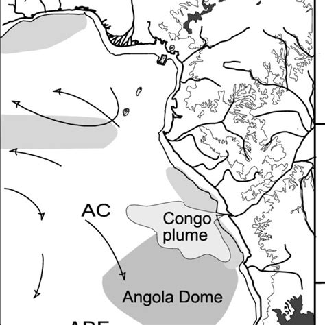 Ocean currents (AC = Angola Current, BOC = Benguela Ocean Current, BCC... | Download Scientific ...