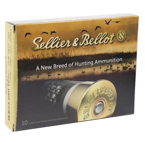 Buy Sellier & Bellot 12 Gauge 2-3/4” Ammo #1 Buckshot 12 Pellets Online ...