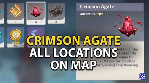 Where To Find All Crimson Agate Locations On Map in 2021 | Map, Agate, Crimson