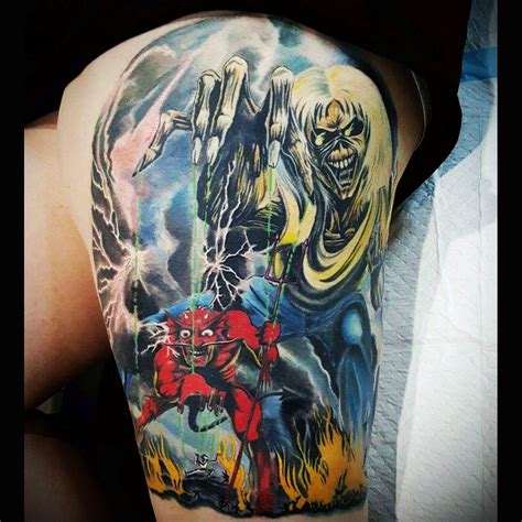 Iron Maiden The Number Of The Beast Tattoo