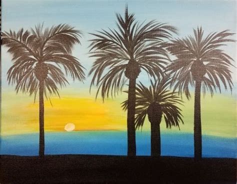 Hawaiian Sunset painting – Paint and Sip – Painting and Vino