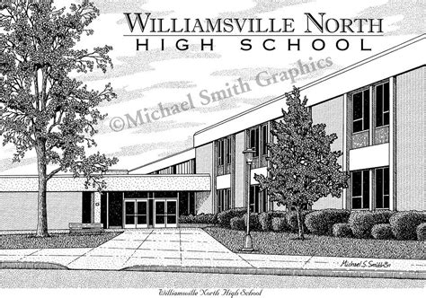 Williamsville North High School wall art print by Michael Smith Graphics