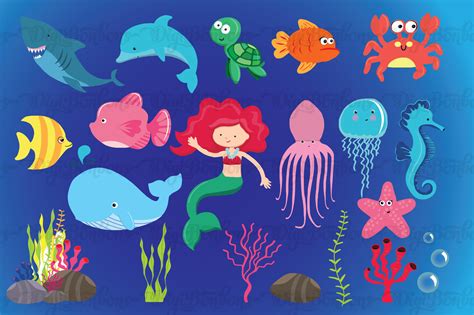 Under the Sea Clipart EPS Vectors | Pre-Designed Illustrator Graphics ...