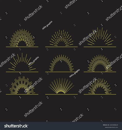 Sun Rays Vector Art Illustration Stock Vector (Royalty Free) 2203040619 | Shutterstock