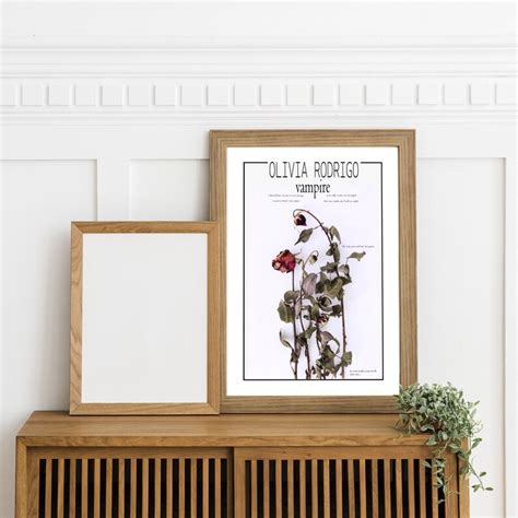 Olivia Rodrigo Vampire Botanical Digital Wall Art Poster - Etsy