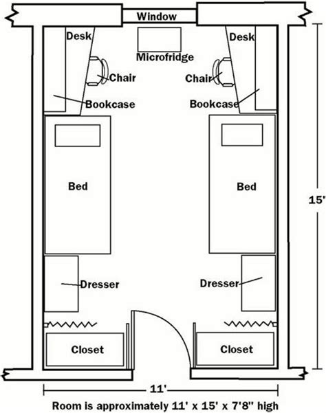 From Stout's website. This is the layout of most of their dorms. | Dorm room layouts, Dorm ...