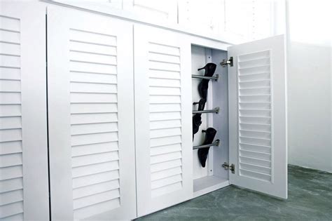 Classic louvered cabinet doors provide proper ventilation. | Best interior design websites ...