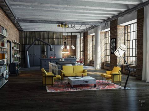 INDUSTRIAL STYLE LOFT APARTMENT DESIGNS