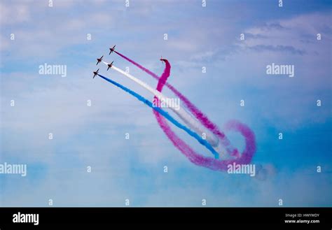 Red Arrows Display Team Stock Photo - Alamy