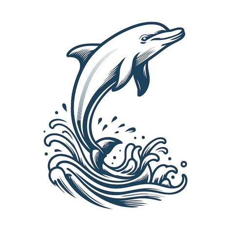 Premium Vector | Beautiful dolphin line art vector design