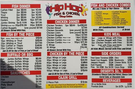 Online Menu of Hip Hop Fish & Chicken Restaurant, Albany, Georgia, 31701 - Zmenu