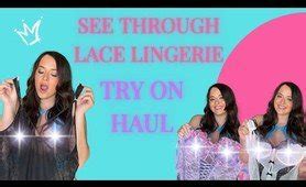 4K TRANSPARENT LACE LINGERIE TRY ON Haul with Mirror View! | Jean Marie Try On - Videos - Try On ...