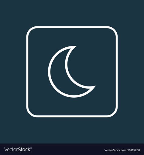 Nigth outline symbol premium quality isolated Vector Image