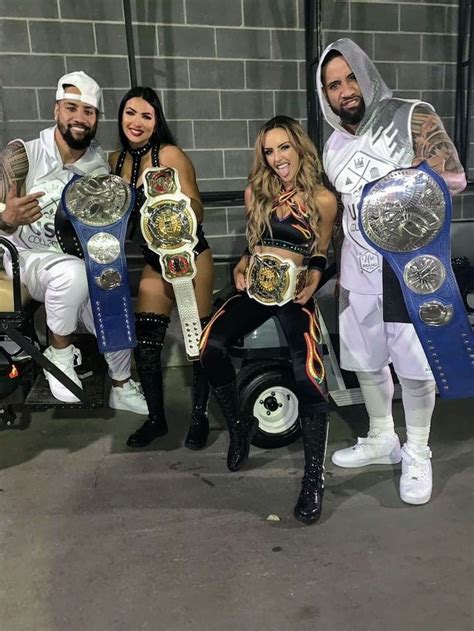 SmackDown Tag Team Champions The USOS 🏆 🏆 and New WWE Women's Tag Team Champions The IICONICS 🏆 ...