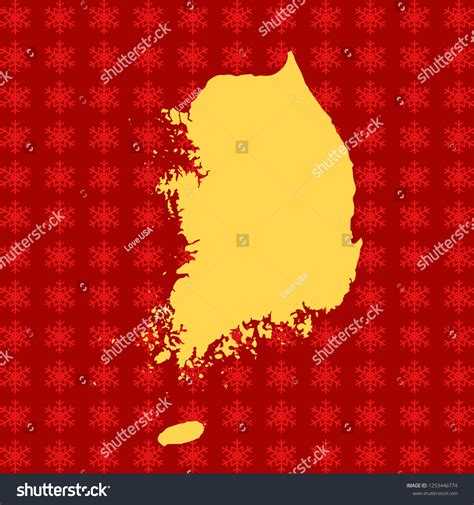 Vector Map South Korea Stock Vector (Royalty Free) 1253446774 ...