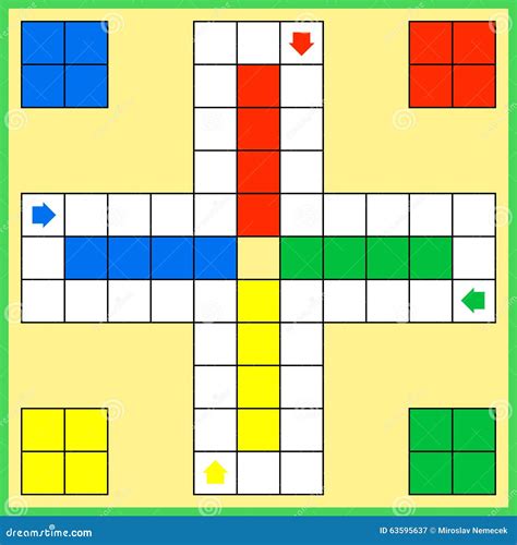 Ludo Board Game Vector Illustration | CartoonDealer.com #63422176