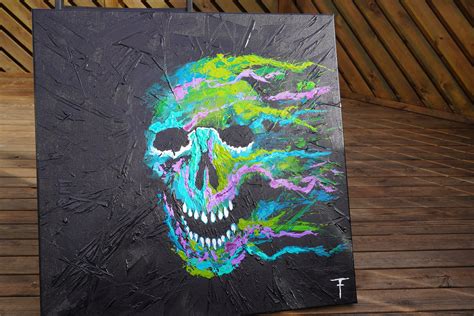 Skull Painting Acrylic - Etsy