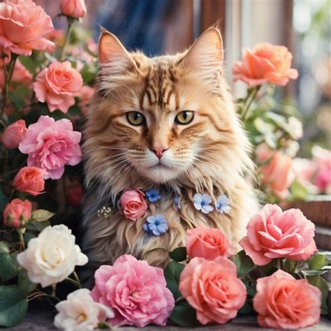 Flower Cat Free Stock Photo - Public Domain Pictures