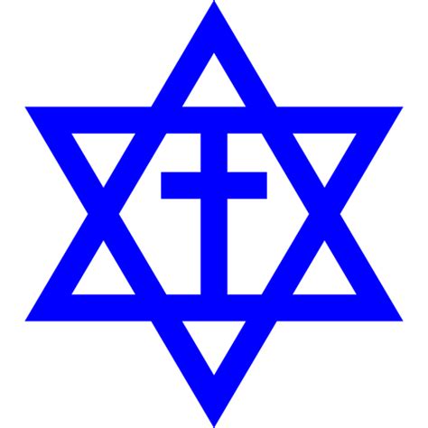 Blue Jewish symbol | Public domain vectors