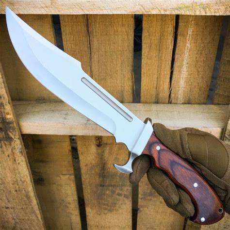 13.5" HEAVY DUTY WOODLAND BOWIE / FIXED BLADE KNIFE - MEGAKNIFE