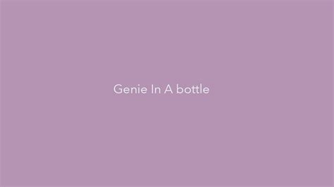 Genie In A Bottle Cover - YouTube