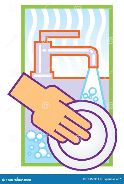 Man Washing Dishes Stock Illustration | CartoonDealer.com #82852477