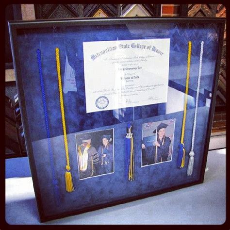 Custom framed diploma shadowbox including tassels and photos! Diploma Display, Diploma Frame ...