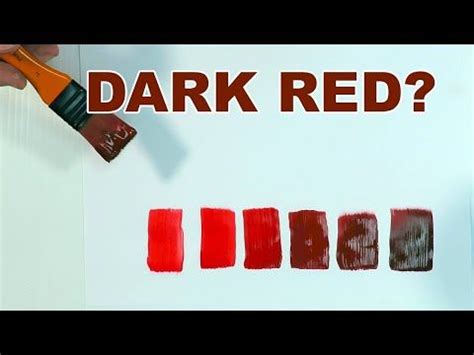 How To Make Dark Red Paint and Burnt Umber Colour Easy ! Using Acrylic ...