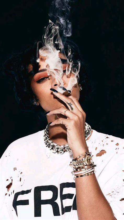 Download Rihanna Girl Smoking Wallpaper | Wallpapers.com